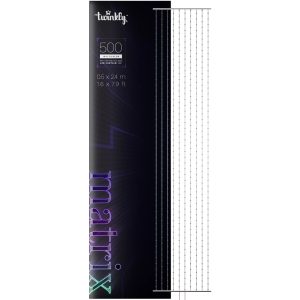 Twinkly Matrix - 500 RGB LED Helmen muotoiset valot, kirkas lanka, 1,7x7,8 jalkaa F-liitin