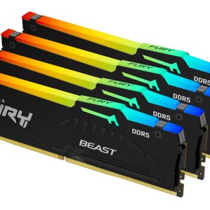Kingston Technology FURY Beast 128GB 5600MT/s DDR5 CL40 DIMM (4 kpl) RGB XMP
