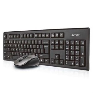 A4Tech 7100N pöytänäppäimistö Mukana hiiri RF Wireless QWERTY English Black
