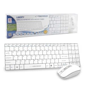 Esperanza EK122W näppäimistö RF Wireless QWERTY Valkoinen