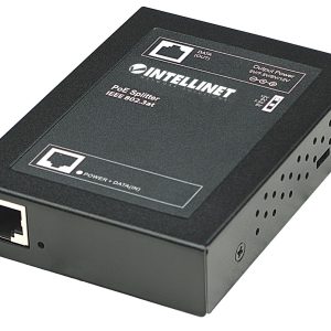 Intellinet Power over Ethernet (PoE+) -jakaja, IEEE802.3at, 5, 7.5, 9 tai 12 V DC lähtöjännite