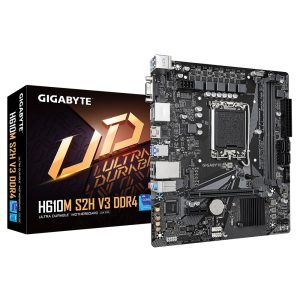 Gigabyte H610M S2H V3 DDR4 -emolevy - Tukee Intel Core 14th -suorittimia, 4+1+1 Hybrid Digital VRM, jopa 3200MHz DDR4, 1xPCIe 3.0 M.2, GbE LAN, USB 3.2 Gen 1