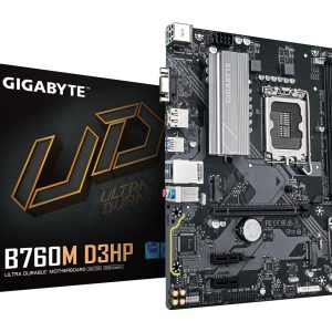 GIGABYTE B760M D3HP -emolevy - Intel Core 14th Gen -suorittimet, 4+1+1-vaiheinen VRM, jopa 5600 MHz DDR5, 2xPCIe 4.0 M.2, GbE LAN, USB 3.2 Gen 1