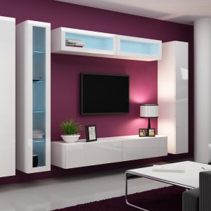 Cama Täyskaappi VIGO '180' 180/40/30 valkoinen/valkoinen kiiltävä