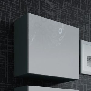 Cama Square kaappi VIGO 50/50/30 harmaa/valkoinen kiilto