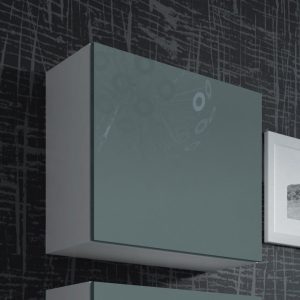 Cama Square kaappi VIGO 50/50/30 valkoinen/harmaa kiilto