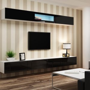 Cama Cabinet VIGO "90" täysi 90/35/32 valkoinen/musta kiiltävä