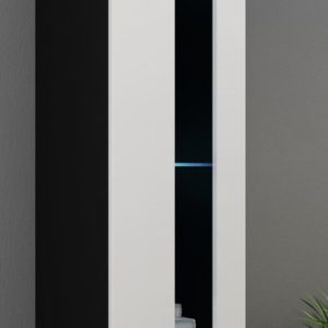 Cama Hyllytaso VIGO UUSI 180/40/30 musta/valkoinen kiiltävä