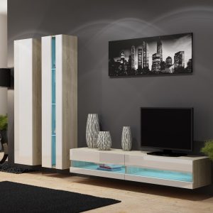 Cama hyllytaso VIGO UUSI 180/40/30 sonoma/valkokiilto