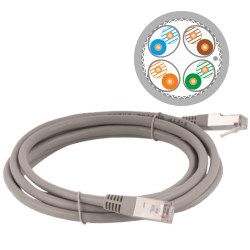 Alantec KKS6ASZA2.0 verkkokaapeli Harmaa 2 m Cat6a S/FTP (S-STP)