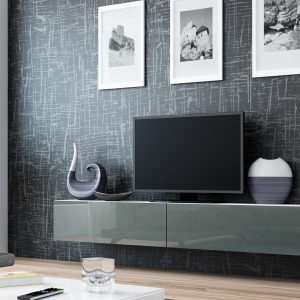 Cama TV-teline VIGO '180' 30/180/40 valkoinen/harmaa kiiltävä