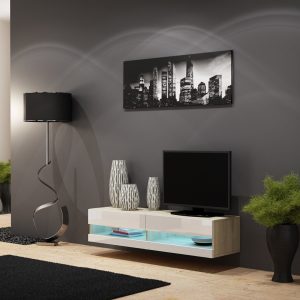 Cama TV-taso VIGO NEW 30/140/40 sonoma/valkoinen kiilto