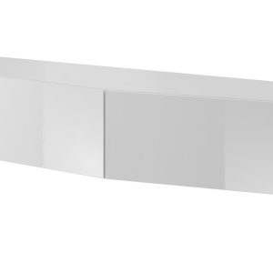 Cama TV-taso VIGO SLANT 180cm (2x90) valkoinen/valkoinen kiilto