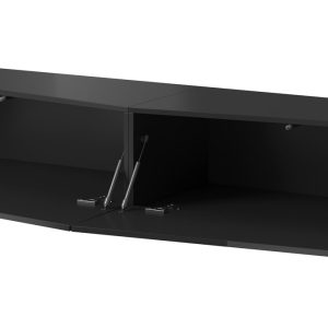 Cama TV-taso VIGO SLANT 180cm (2x90) musta/musta kiiltävä