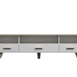 Cama RTV teline LOTTA 180cm valkoinen + sonoma tammi