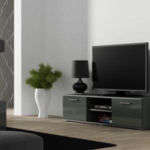 Cama TV-taso SOHO 140 harmaa/harmaa kiiltävä