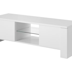 Cama TV-taso WEST 42/130/42 valkoinen/valkoinen matta