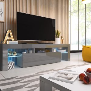 Cama TV-taso TORO 158 harmaa/harmaa kiiltävä