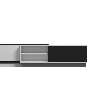 Cama TV-kaappi SIGMA1 180 valkoinen/musta kiiltävä