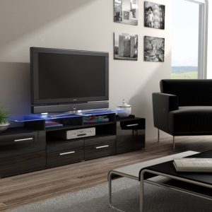 Cama TV-taso EVORA 200 wenge/musta kiiltävä