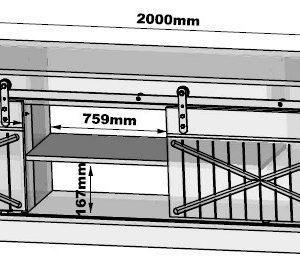 RTV GRANERO kaappi 200x56,7x35 valkoinen/kiiltävä valkoinen