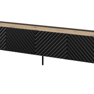 4D RTV-kaappi ONDA 200x40x35-54 musta (seisoma- tai seinäasennus)