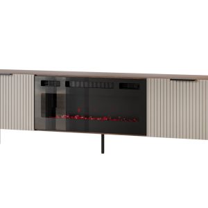 ALMERA TV-kaappi 180,5x42x52,5 pähkinä/kashmir + musta takka