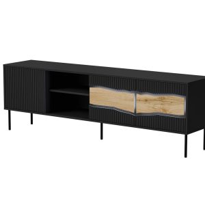 Cama INSERTO 3D1W TV-kaappi 190x40x61,5 musta + LED