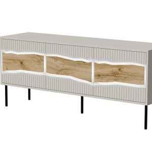 Cama INSERTO 3D TV-kaappi 143,5x40x61,5 kashmir + LED