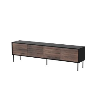 Cama CORTINA 4D TV-kaappi 200x40x55 musta/pähkinä