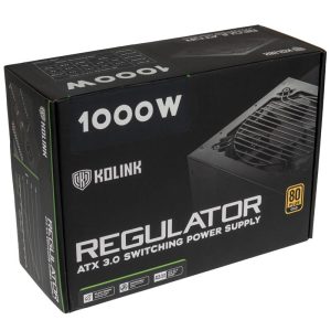 Kolink Regulator 80 PLUS Gold PSU, ATX 3.0, PCIe 5.0, modulaarinen - 1000 wattia