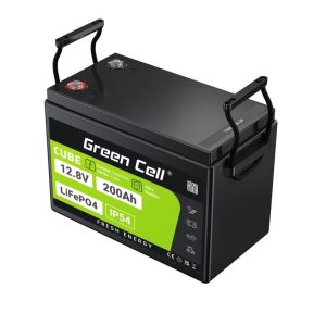 Green Cell LFPGC12V200AH UPS-akku Litiumrautafosfaatti (LiFePO4) 12,8 V 200 Ah