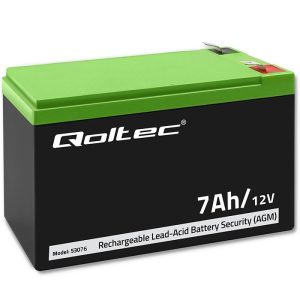 Qoltec 53076 AGM akku | 12V | 7Ah | Turvallisuus