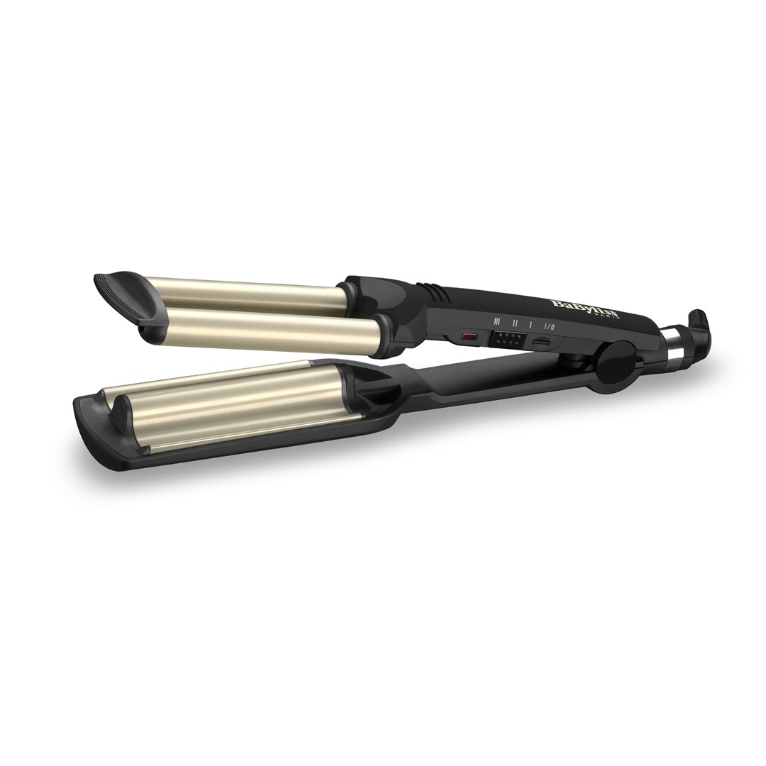 BaByliss C260E EasyWaves Texturizing rauta lämmin musta, hopea 70,9" (1,8 m)