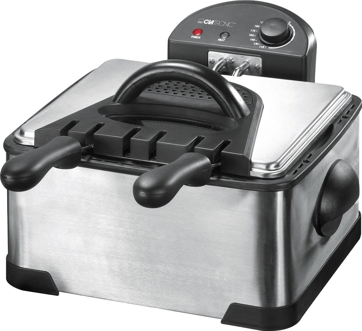 Clatronic FR 3195 Fryer 4 L 2000 W Musta, ruostumaton teräs