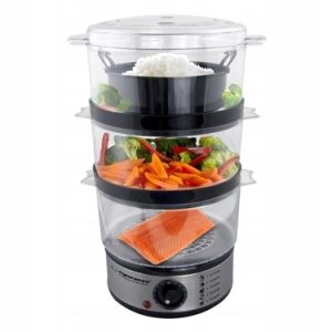 Esperanza EKG009 Höyryliesi 3 ruostumatonta teräskoria 400 W 7,5L