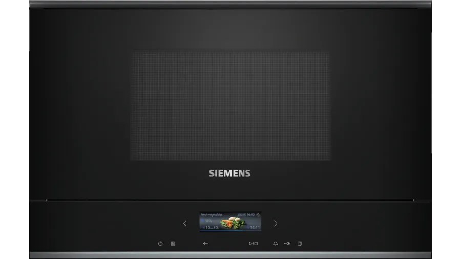 Siemens iQ700 BE732R1B1 mikroaaltouuni Musta yhdistelmämikroaalto Sisäänrakennettu 21 L 900 W