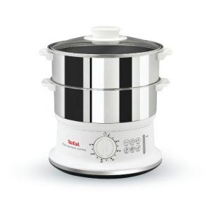 Tefal VC1451 höyryliesi 2 kori(a) Vapaasti seisova 900 W Valkoinen, Ruostumaton teräs