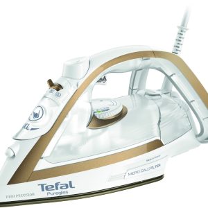 Tefal Puregliss FV8042 Dry & Steam -silitysrauta Durilium AirGlide Autoclean pohja 3000 W pronssi, valkoinen