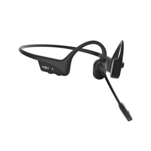 SHOKZ OpenComm2 2025 -päivitys langaton Bluetooth Bone Conduction -videoneuvottelukuuloke USB-C-latausportilla | 16 tunnin puheaika, 29 metrin langaton kantama, 1 tunnin latausaika | Sisältää melua vaimentavan puomimikrofonin, musta