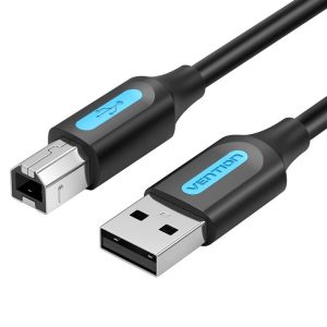 Vention USB 2.0 A-uros-B-uroskaapeli 3M musta PVC-tyyppi