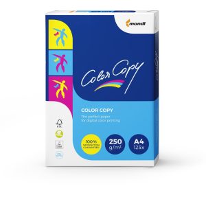 Paperikopiokone toimisto Mondi Color Copy 8687A25 (A4; 250g/m2; 125 arkkia; valkoinen paperi; satiini)
