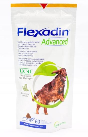 Vetoquinol Flexadin Advanced - välipaloja koirille - 60 tablettia