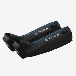 Therabody RecoveryAir-hierontalaite Jalat Musta
