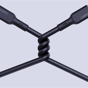 AUKEY CB-SCC241 USB-C Virtalähde PD 240W 5A 20V 1m Nylon Black