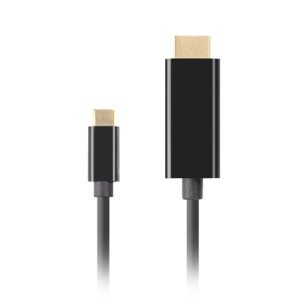 LANBERG-KAAPELI USB-C(M)->HDMI(M) 1M 4K 60HZ MUSTA