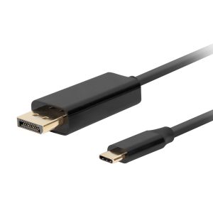 Lanberg CA-CMDP-10CU-0010-BK videokaapelisovitin 1 m USB Type-C DisplayPort Musta