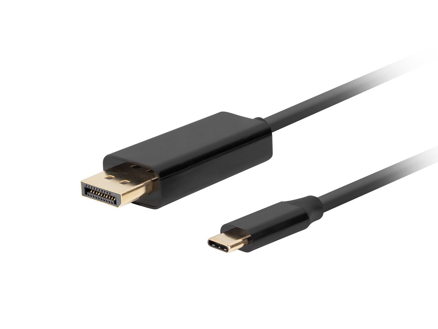 Lanberg CA-CMDP-10CU-0010-BK videokaapelisovitin 1 m USB Type-C DisplayPort Musta