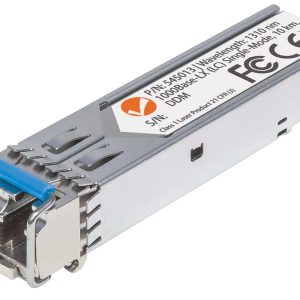 Intellinet Transceiver Module Optical, Gigabit Fiber SFP, 1000Base-Lx (LC) Single-Mode Port, 10 km, MSA-yhteensopiva, vastaa Cisco GLC-LH-SM, kuitu, kolmen vuoden takuu