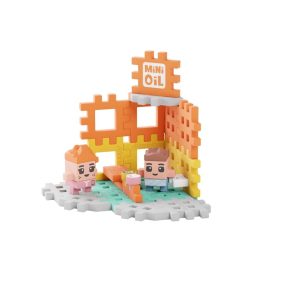 MARIOINEX Mini Waffle City Building Blocks Huoltoasema, 148 kpl